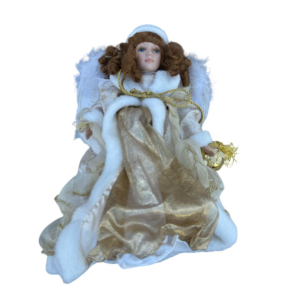 Collectors choice genuine fine bisque porcelain Angel Beautiful ￼Auburn red